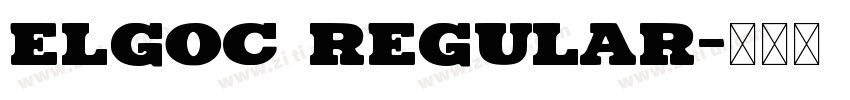 Elgoc Regular字体转换